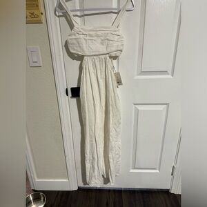 Long cut out white dress
